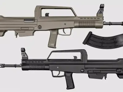 QBZX 95 Assault Rifle Low-poly 3D model