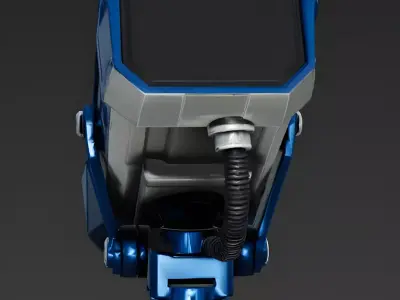 Realistic Sci-Fi Searchlight 3D Model Low-poly 3D model