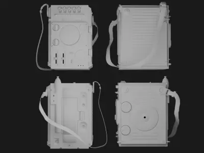 SONY Radio TV Cassette FX-310 electronic 3D model