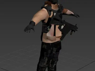 Soldier Free low-poly 3D model