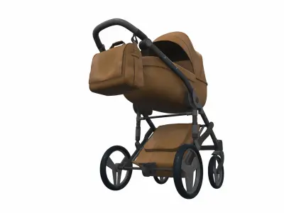 Baby stroller 04 3D model