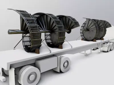 CARGO MODELS FOR TRUCK TRAILER-Spiral Stair Type-1 3D model