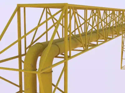Pipeline bridge 3D model