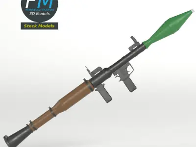 RPG-7 rocket launcher 3D model purchase
