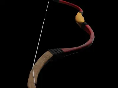 Recurve Bow Hungarian Traditional Low-poly 3D model