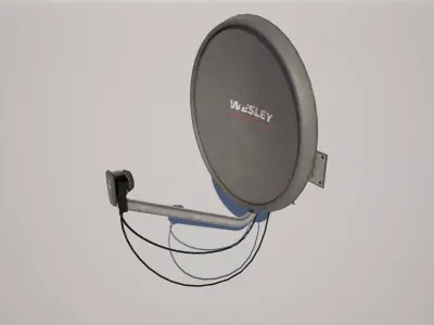 Satellite Dish Antenna Low-poly 3D model buy