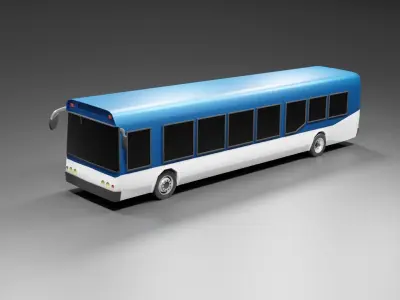Low Poly Bus - Roblox  Low-poly 3D model