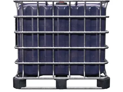 Intermediate Blue Bulk Container Low-poly 3D model