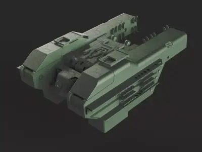 part scifi mortals spacecraft  vol2 3D model