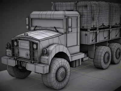 Truck army 3D model