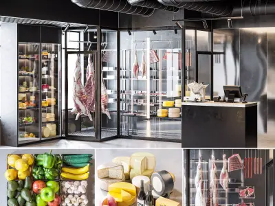 Modern Grocery Store 3D model