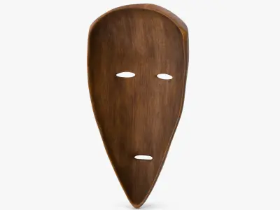  African Congo Mask 2 Wood 