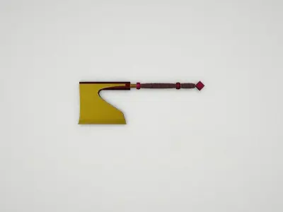 Game asset Luxurious Gold Blade Weapon 3D model