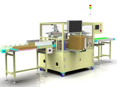 3D model of the gift box online automated labeling machine 3D model