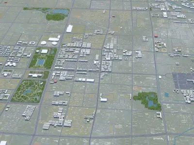 Anyang Henan China 40km Free low-poly 3D model