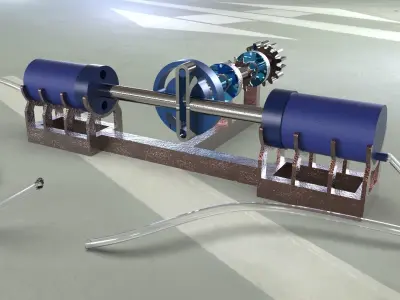 Scotch-Yoke Compressor 3D model