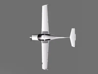 Diamond DA40 Low-poly 3D model
