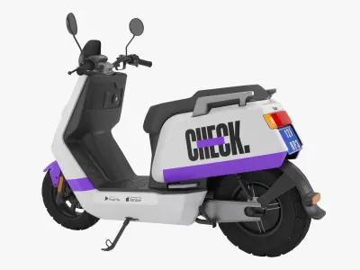 Electric Scooter Check  Low-poly 3D model