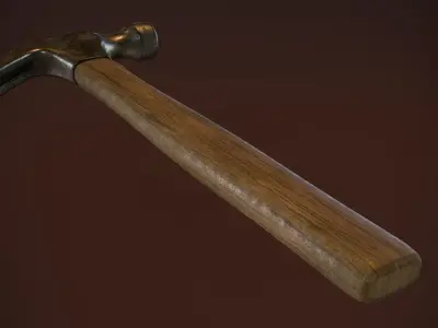 Old Claw Hammer Low-poly 3D model purchase