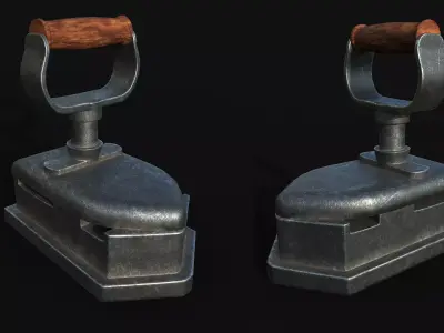 old iron Low-poly 3D model