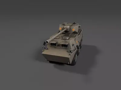 WZ551 Armored Vehicle - Game Ready 3D Model low poly Low-poly 3D model