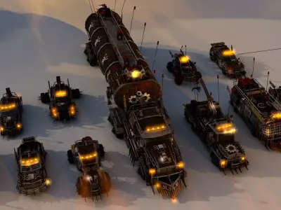 Apocalyptic Car Modular Pack Low-poly 3D model by HavolkStudio from CGTrader