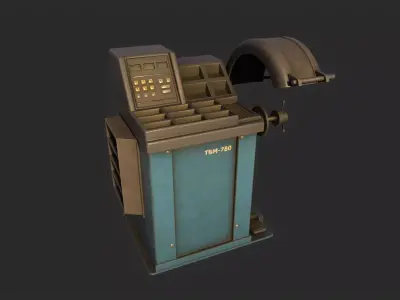 Tire Balancer Low-poly 3D model