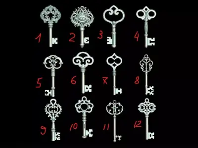 Locks and Keys big Collection 3D print model