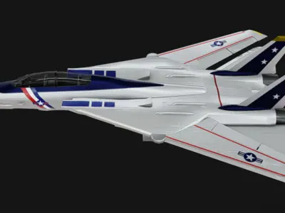 F-14 Jet Low-poly 3D model