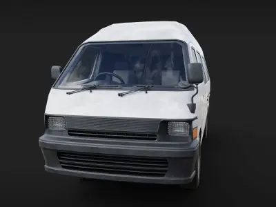 Toyota Hiace Van Low-poly 3D model purchase