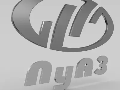 luaz logo 3D model