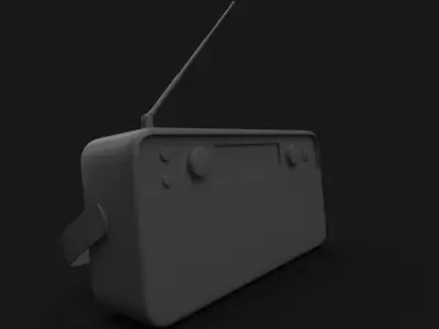 Radio retro Free low-poly 3D model