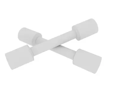 Small dumbbells 1 kg Low-poly 3D model