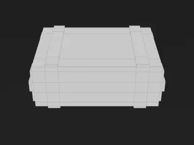 Russian box with ammo 5x45 Low-poly 3D model