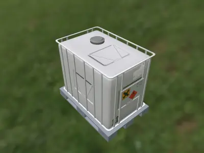 IBC container in palette Low-poly 3D model