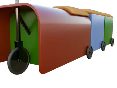 Toy train 3D model 11