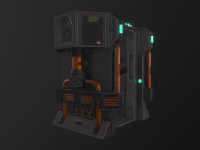 Scifi Chamber Low-poly 3D model purchase
