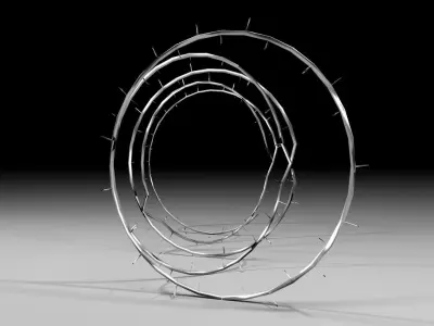 Military Barricade - Razor Wire 3D model