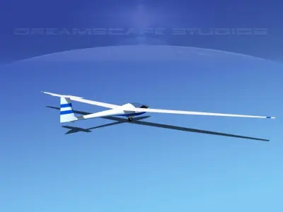 Glaser Dirks DG200 15Mtr Sailplane V03 3D model