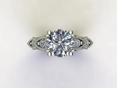 10020 person engagement ring 3D print model