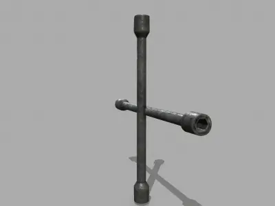   Lug Wrench Low-poly 3D model buy