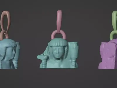 Prince Khaemwaset pendant 3d print model 3D print model