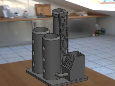 Industrial Desk Organizer 3D print model