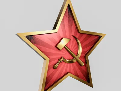 Communist Symbols LOGO Pack Low-poly 3D model