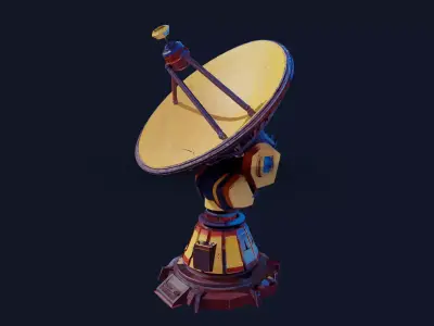  Satellite Dish 3D Model - Sci-Fi Communication Antenna Prop 3D model