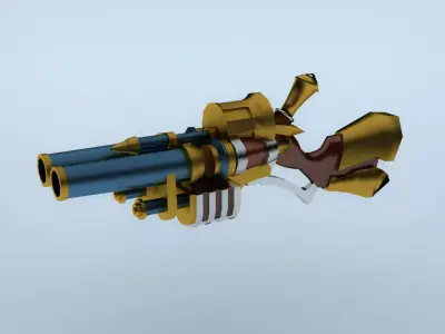 Graves Gun Free low-poly 3D model