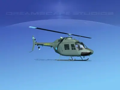 Bell OH-58B Argentina Army 3D model