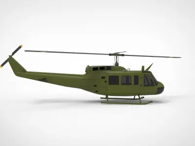 Bell UH-1 Iroquois 3D model purchase
