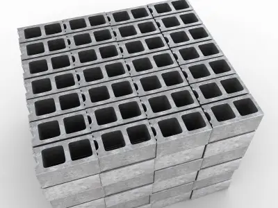 Cinder Blocks 3D model