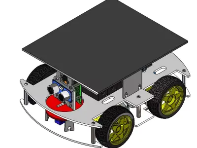 Intelligent robot vehicle 3D print model
